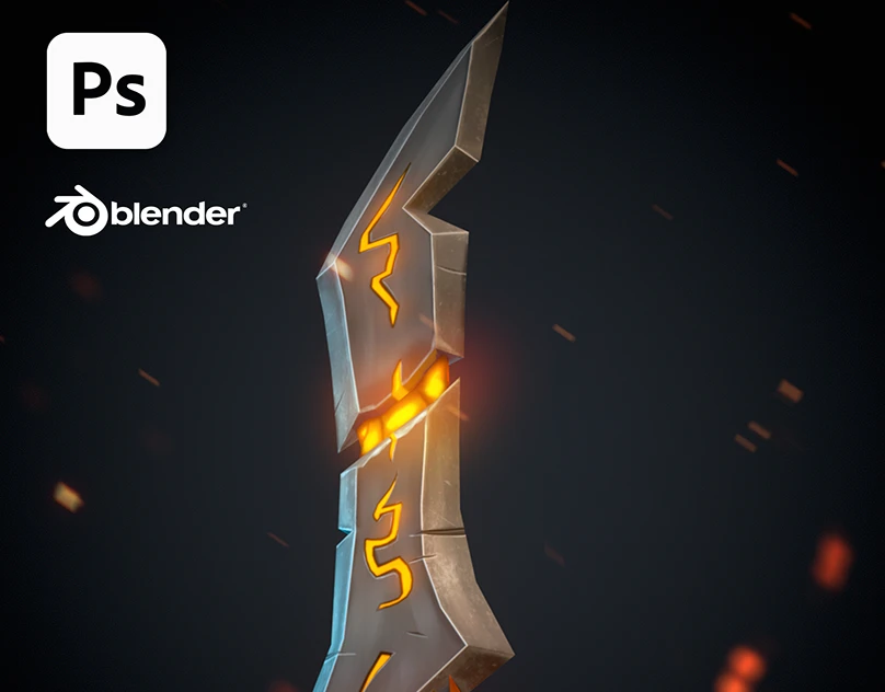 Fire Sword 3D Model project cover