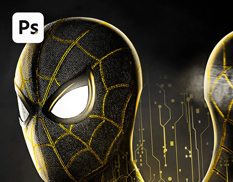 Spider-Man No Way Home Gold and Black Poster project cover